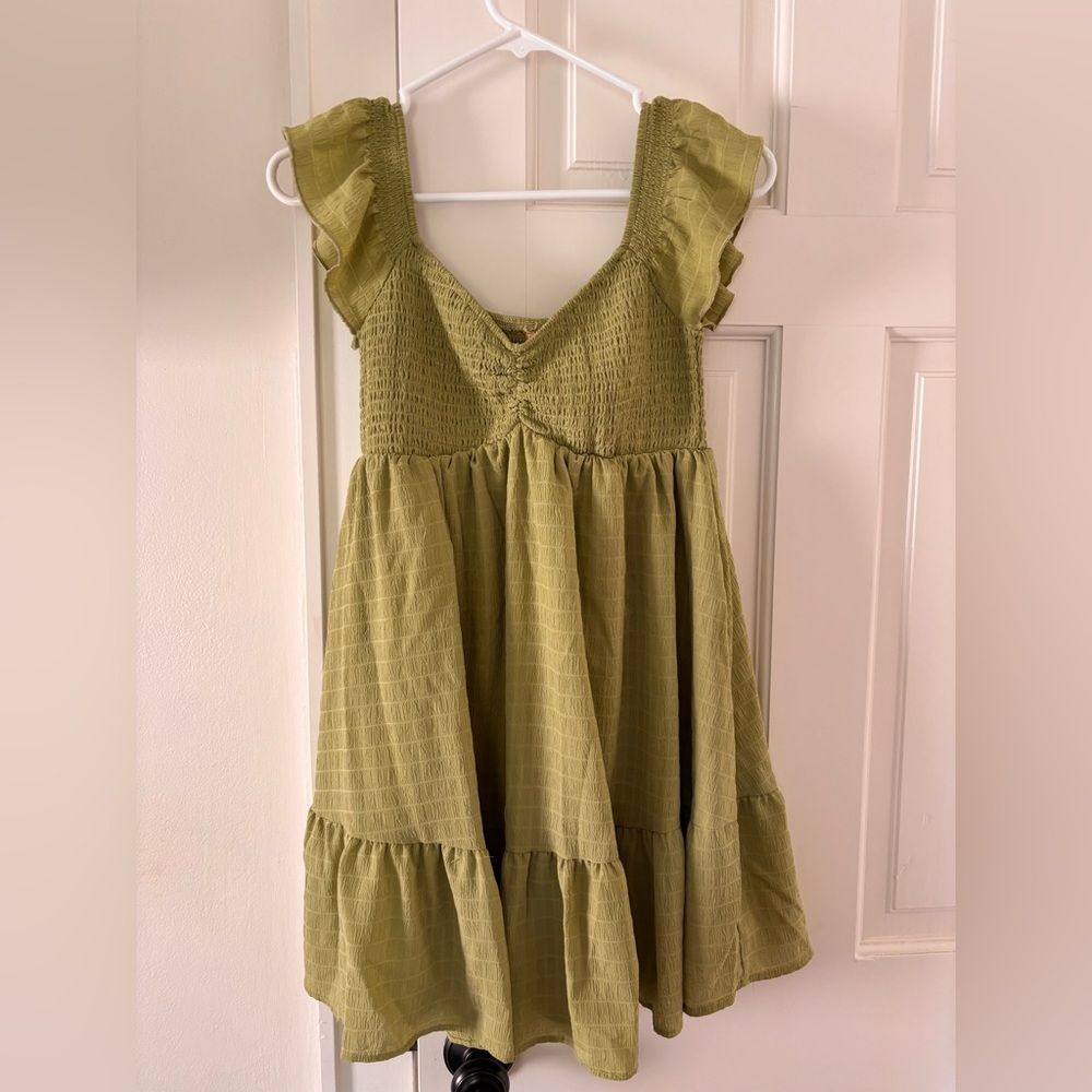 Citrus Green Boho Dress